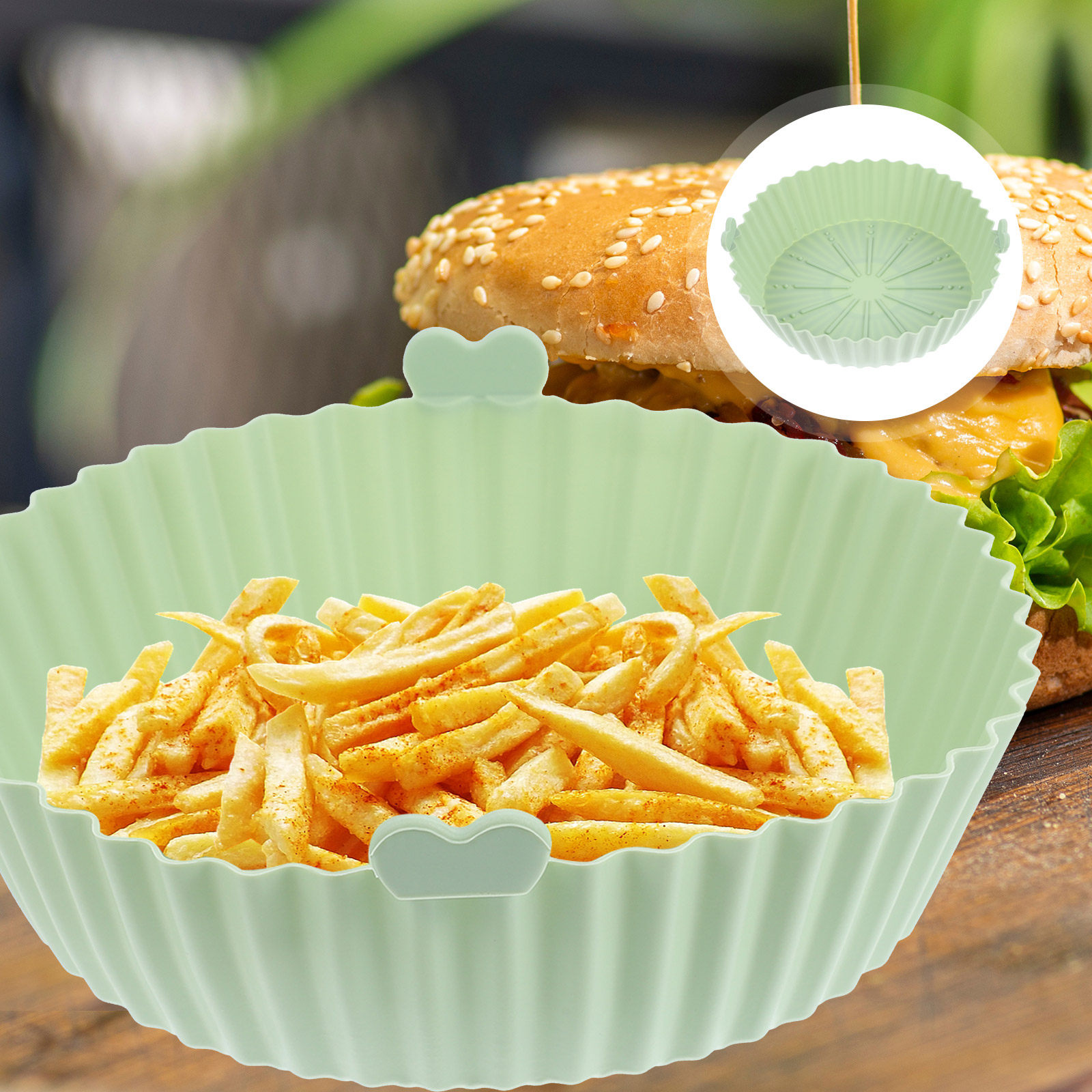 Air Fryer Silicone Pot Liner - Mata do frytkownicy beztłuszczowej, silikonowa wkładka