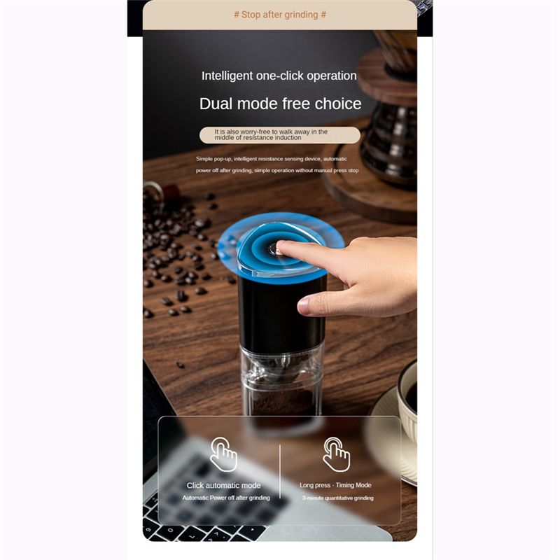 Coffee Bean Grinder Electric - 【Materiały ścierne】 Młynek do kawy USB,