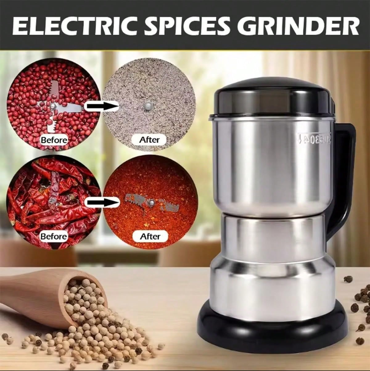 Młynek do kawy, silny silnik o – Coffee Bean Grinder Electric recenzja i cena